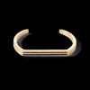 Bangle Cuff Square Stripes gold-black