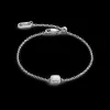 Birthstone April Bracelet White Quartz Silver