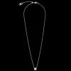Birthstone April Necklace White Quartz Silver