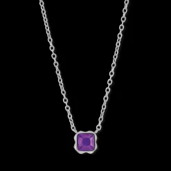 Birthstone February Necklace Sugilite Silver