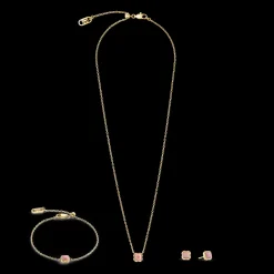 Birthstone July Necklace Rhodochrosite Gold
