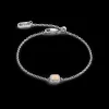 Birthstone June Bracelet Cream Jade Silver
