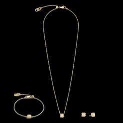 Birthstone June Necklace Cream Jade Gold