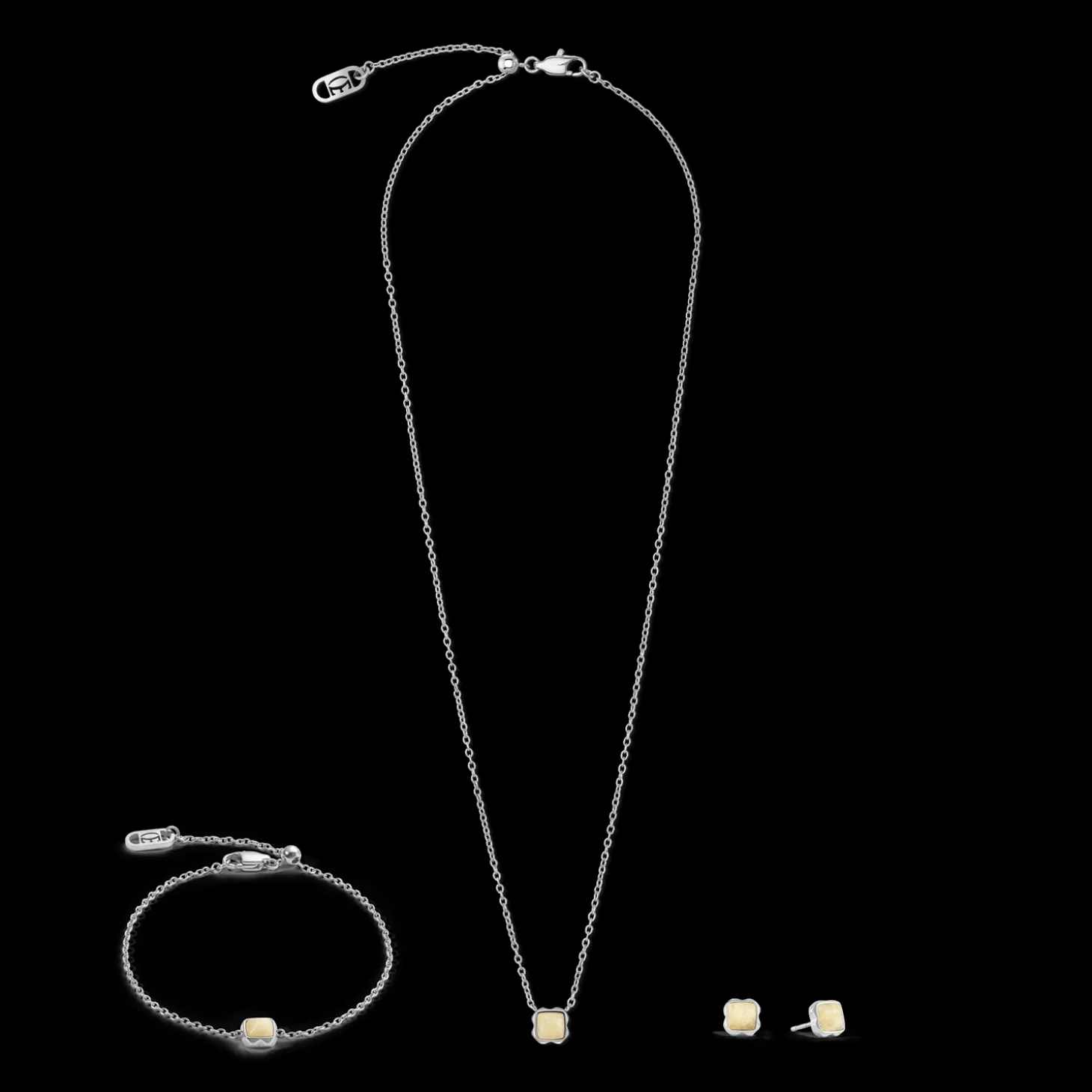 Birthstone November Earrings Citrine Silver