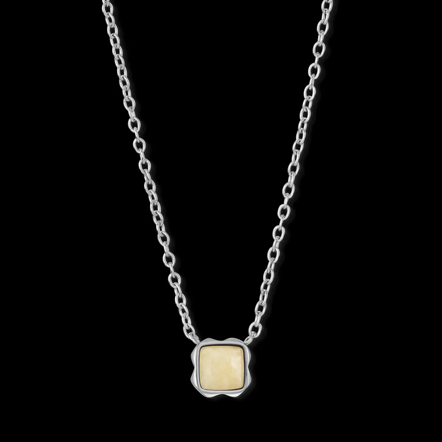 Birthstone November Necklace Citrine Silver