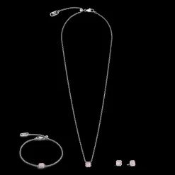 Birthstone October Bracelet Rose Quartz Silver
