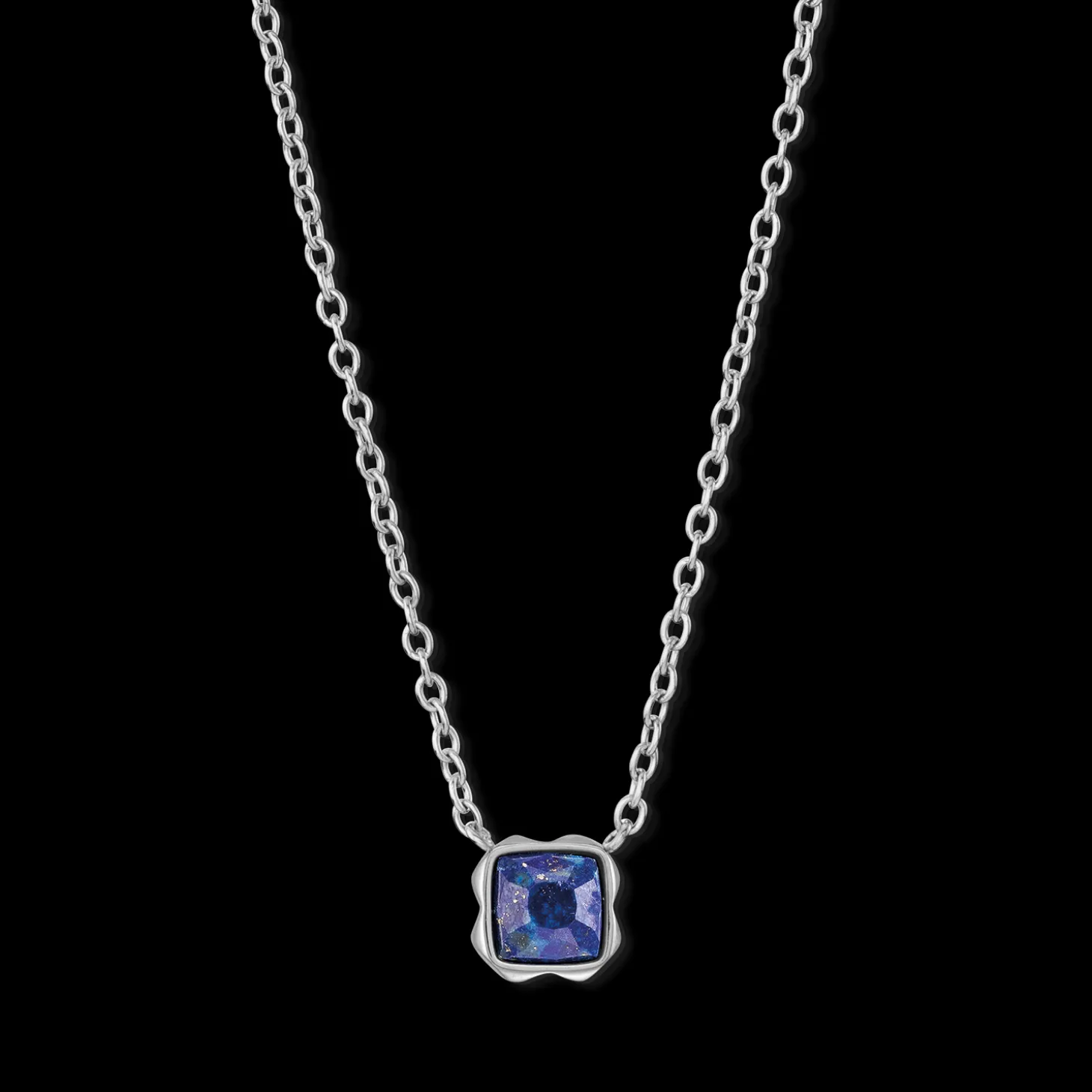 Birthstone September Necklace Lapis Lazuli Silver