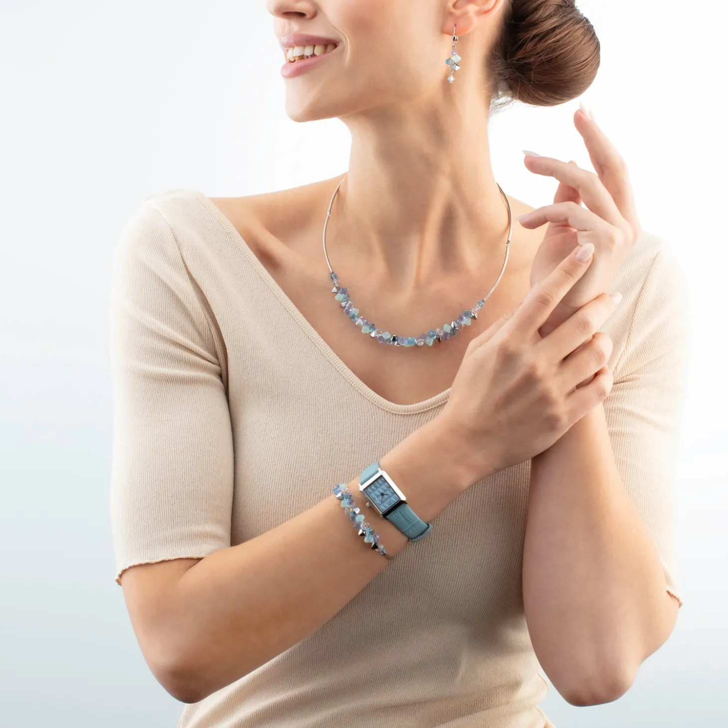 Bracelet Dancing Crystals silver-blue