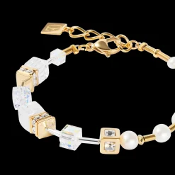 Bracelet GeoCUBE® Fusion Precious Pearl Mix gold-white