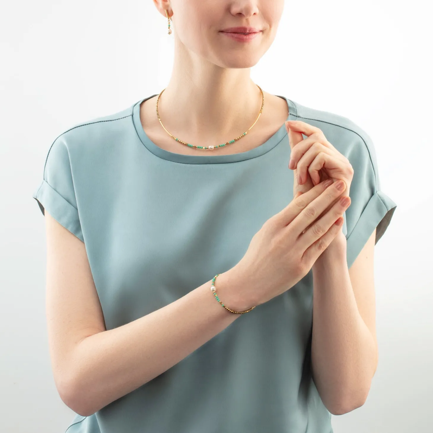 Bracelet Lagoon Pearl gold-mint