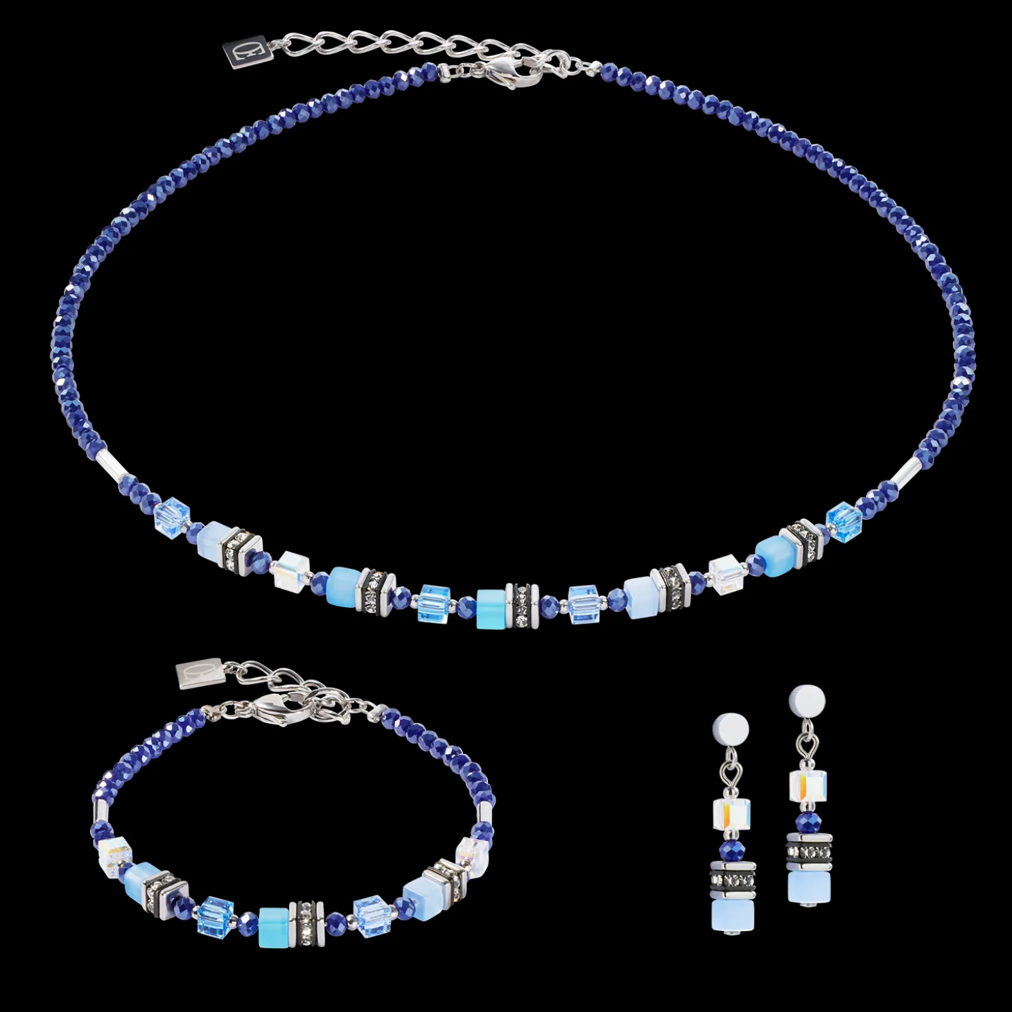 Bracelet Mini Cubes blue