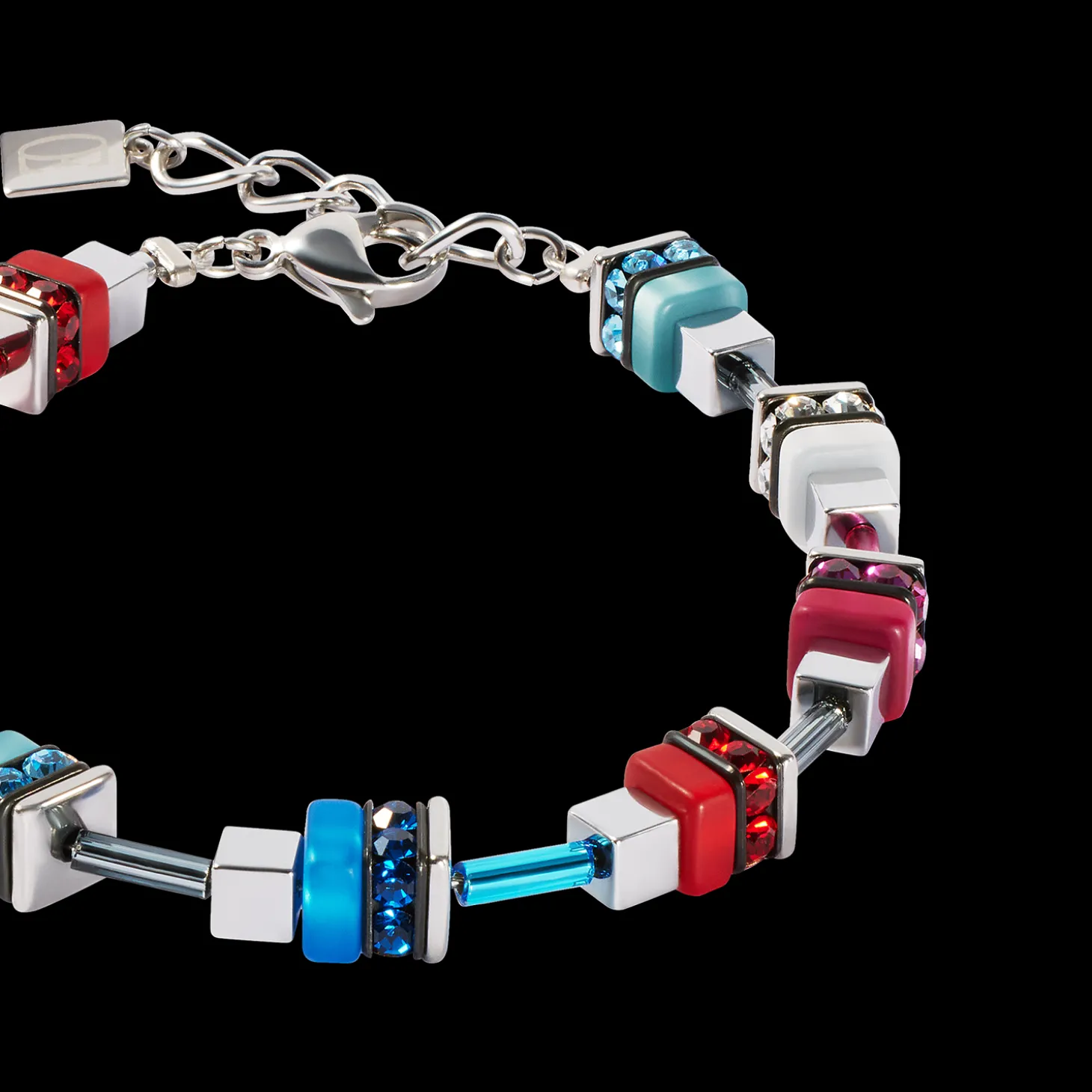 Bracelet Modern Future Cube blue-red
