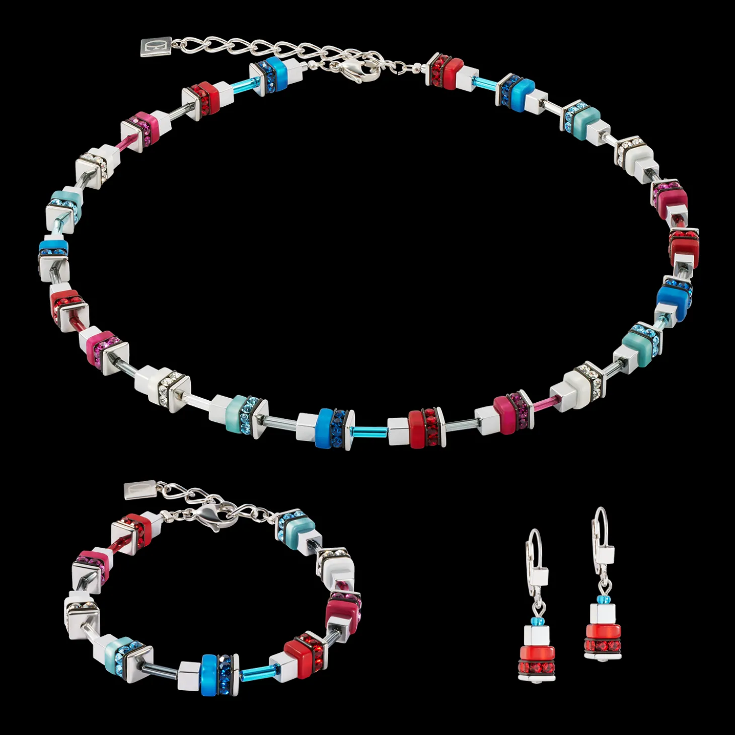 Bracelet Modern Future Cube blue-red