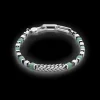 Bracelet Precious Cubes & Chain green-silver
