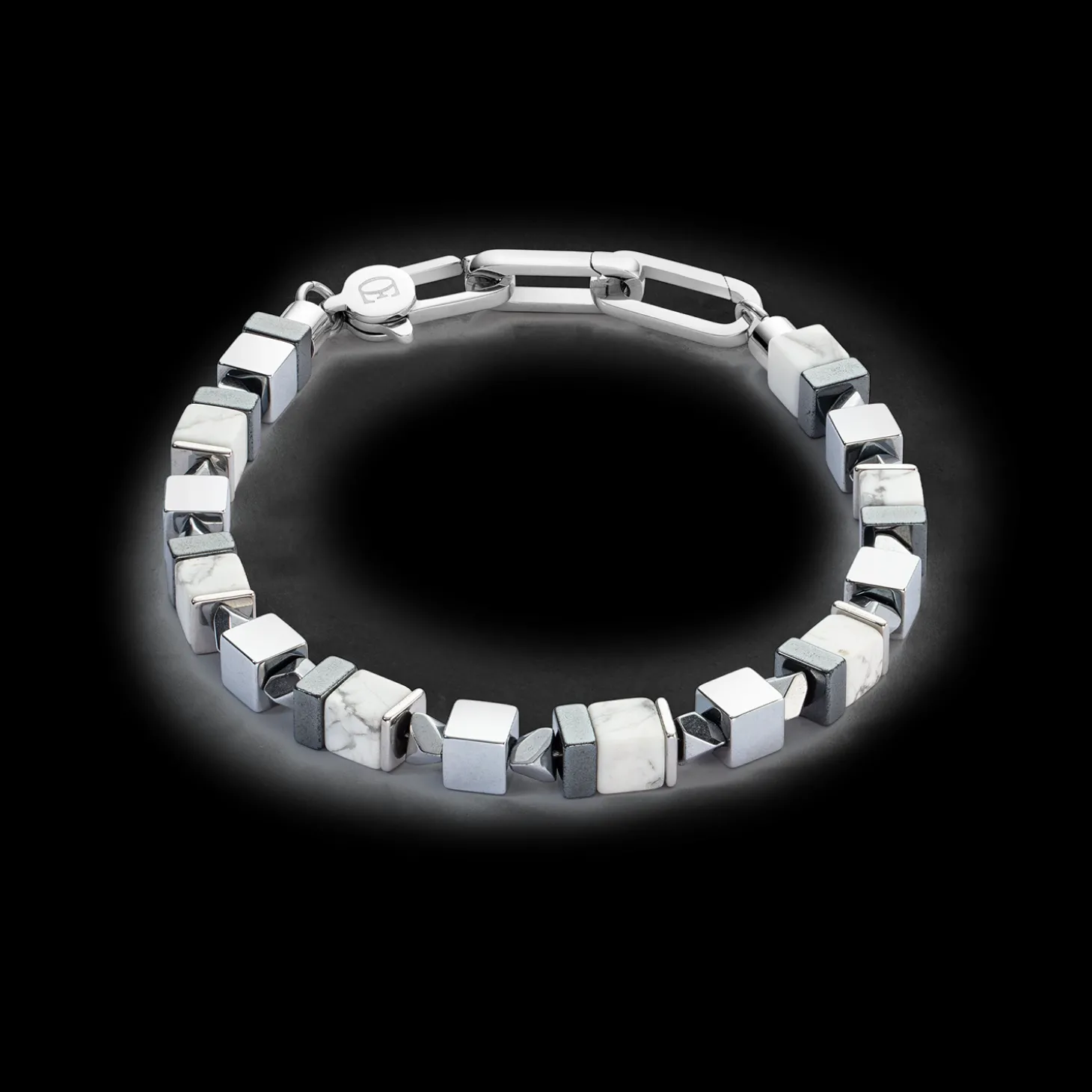 Bracelet Precious Cubes white-silver