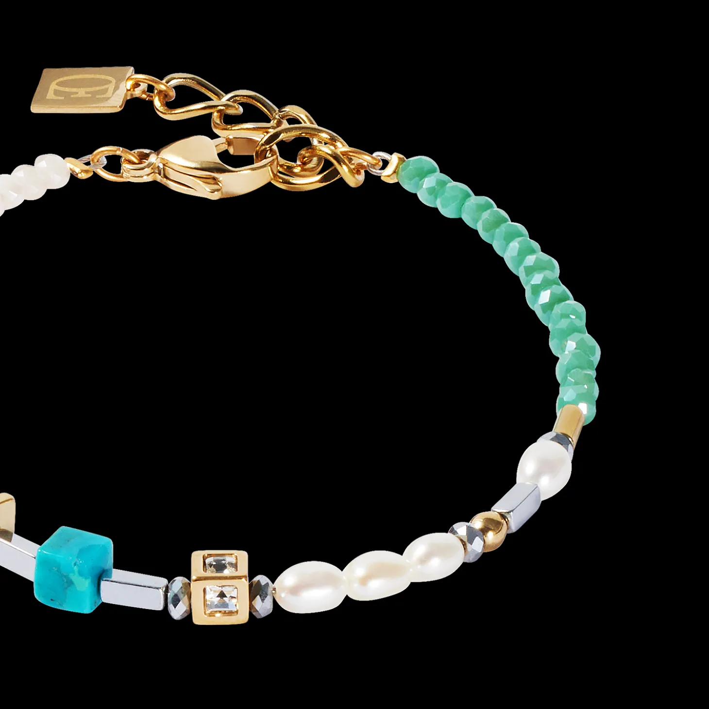 Bracelet Princess Fusion Pearls turquoise