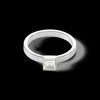 Brilliant Square small Ring silver crystal