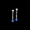 Cube Story Minimalistic Sparkling earrings blue