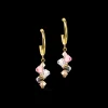 Dancing Crystals earrings gold light rose