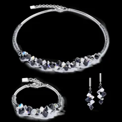 Dancing Crystals Update necklace silver-black