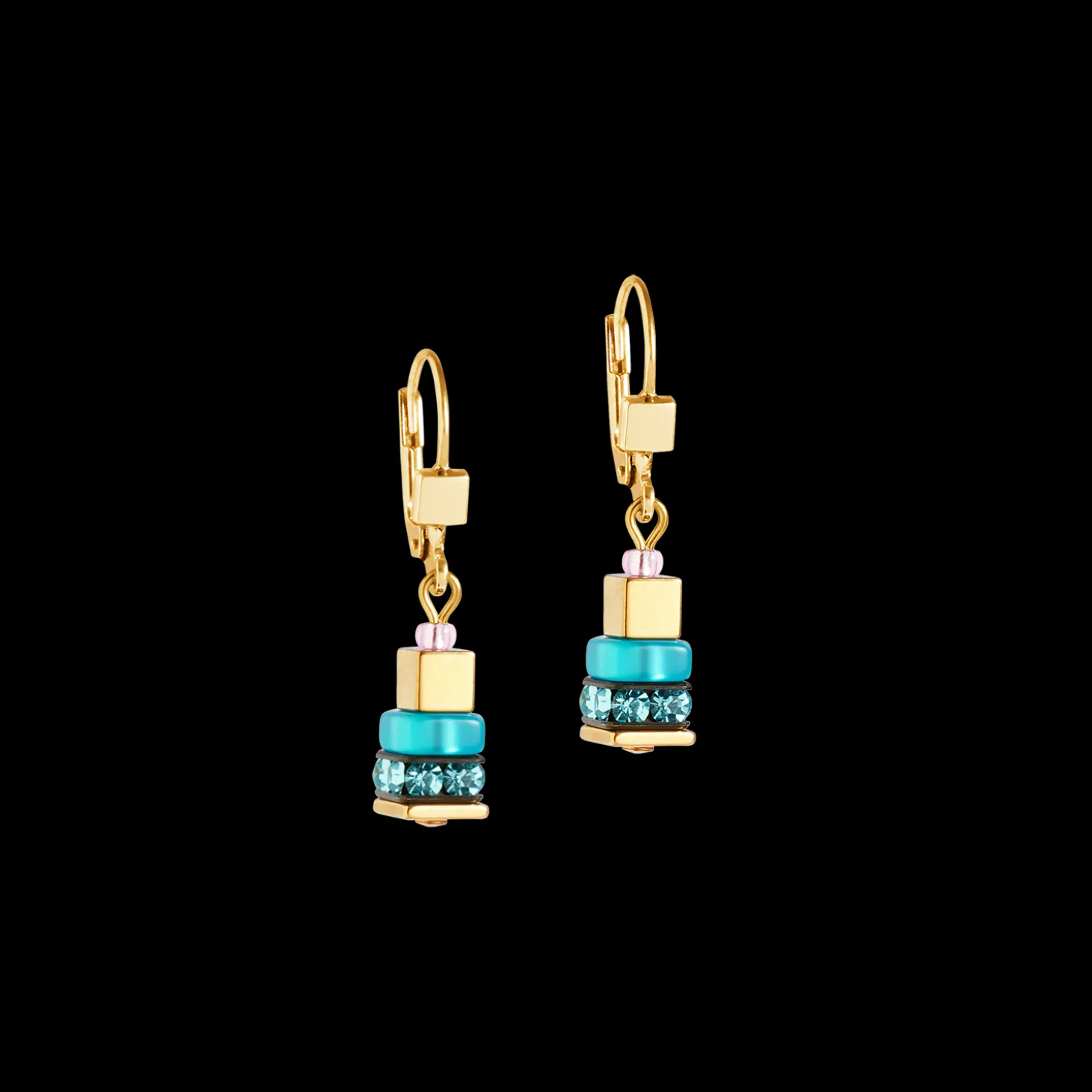 Earrings Boho Sunset Cube rainbow
