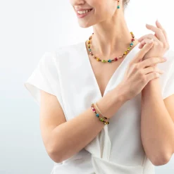 Earrings Boho Sunset Cube rainbow