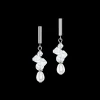 Earrings Dancing Crystals & Pearls silver