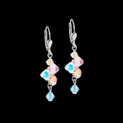 Earrings Dancing Crystals silver-pastel