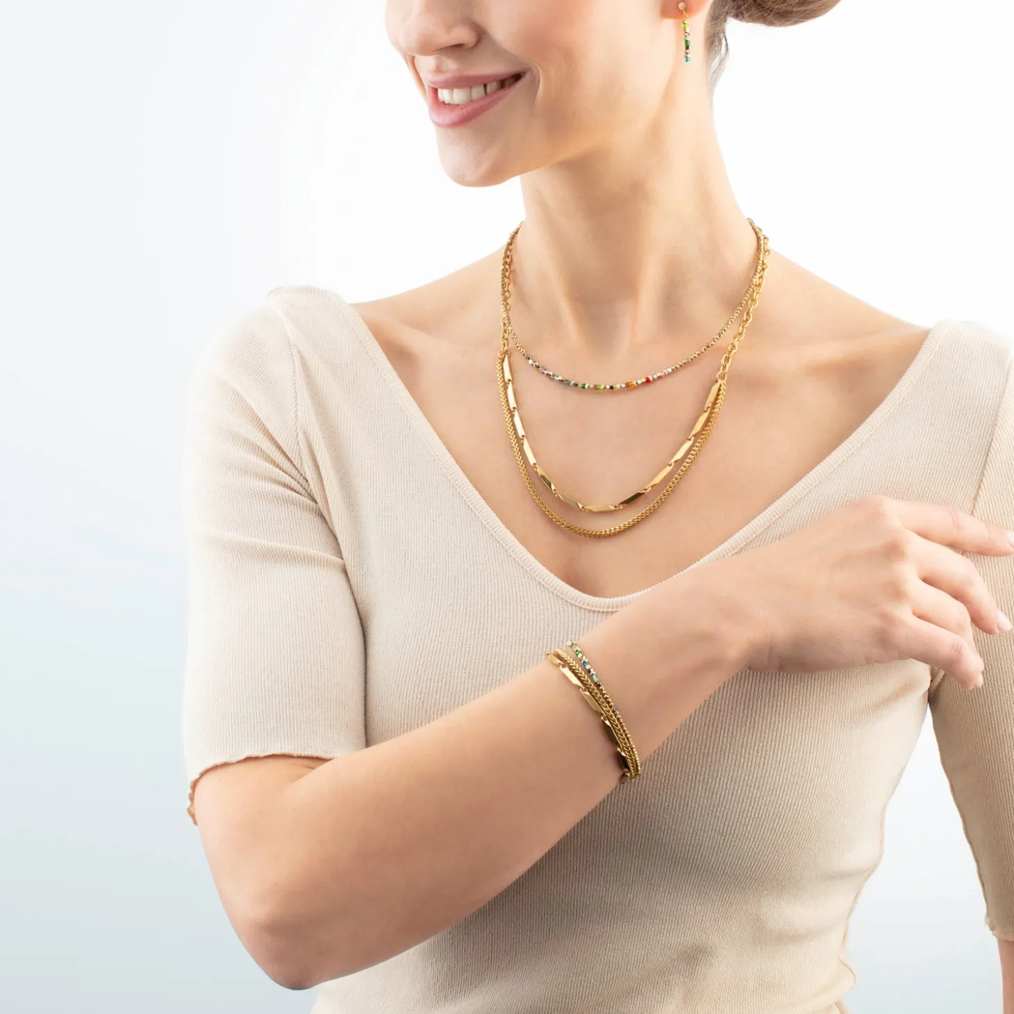 Earrings Golden Whisper Rainbow