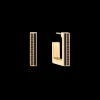 Earrings Hoops Square Stripes 20 gold-black