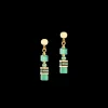 Earrings Mini Cubes green