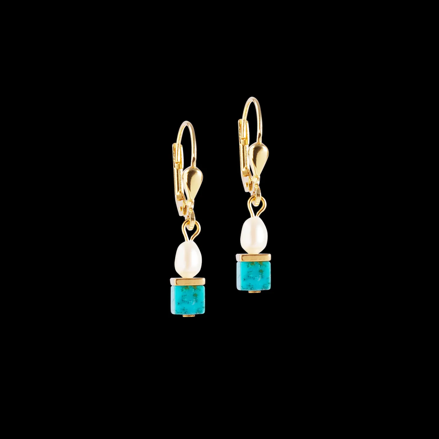 Earrings Princess Fusion Pearls turquoise