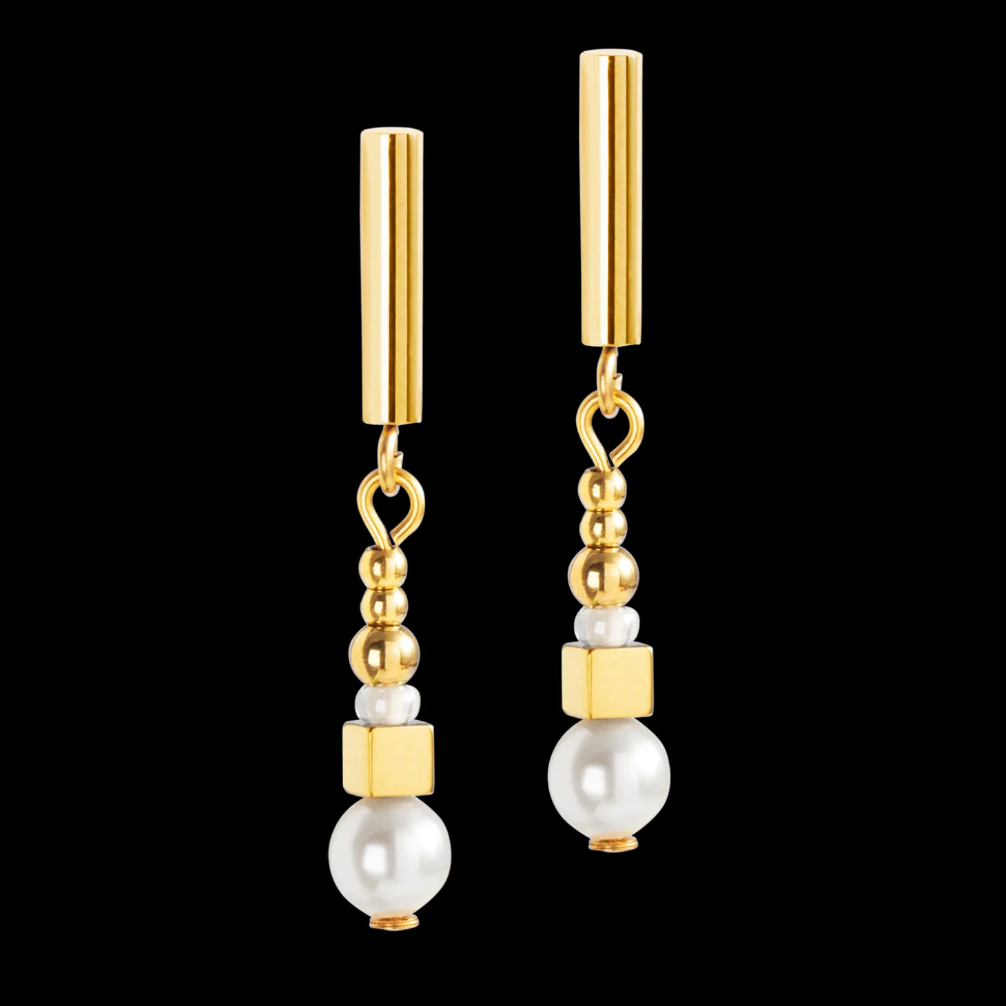Earrings Shimmering Princess Pearls gold-white