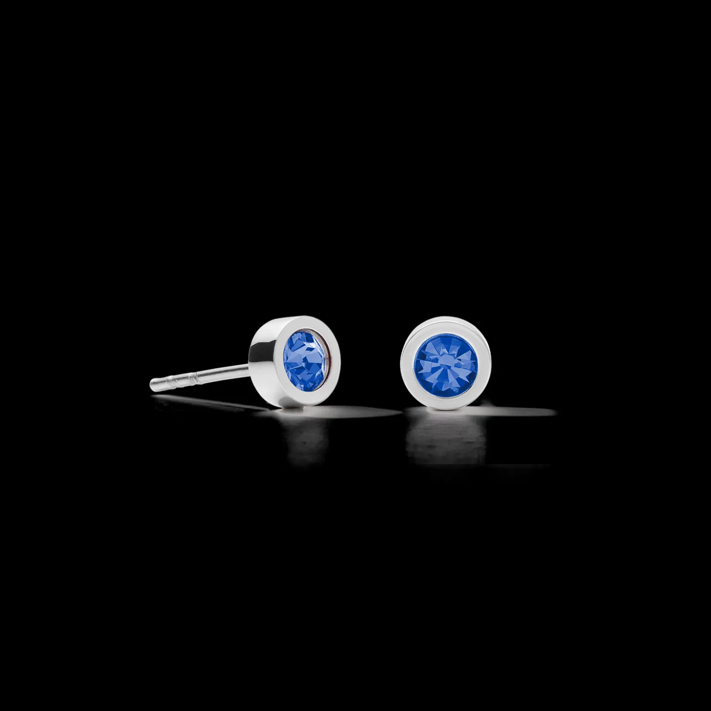 Earrings Sparkling Dot silver blue