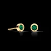 Earrings Sparkling Dots gold-dark green