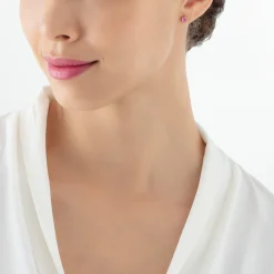 Earrings Sparkling Dots gold-pink