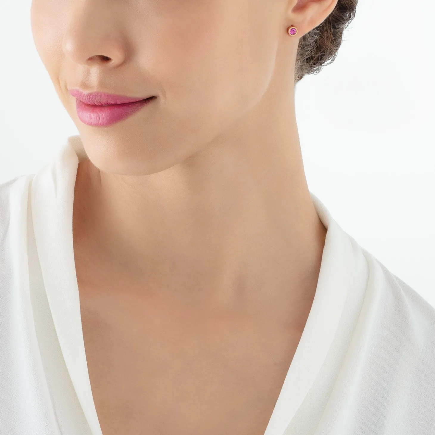 Earrings Sparkling Dots gold-pink