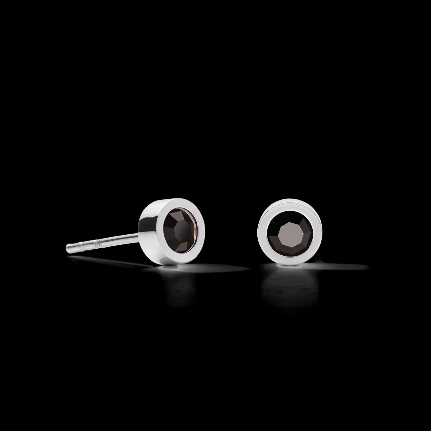 Earrings Sparkling Dots silver-black