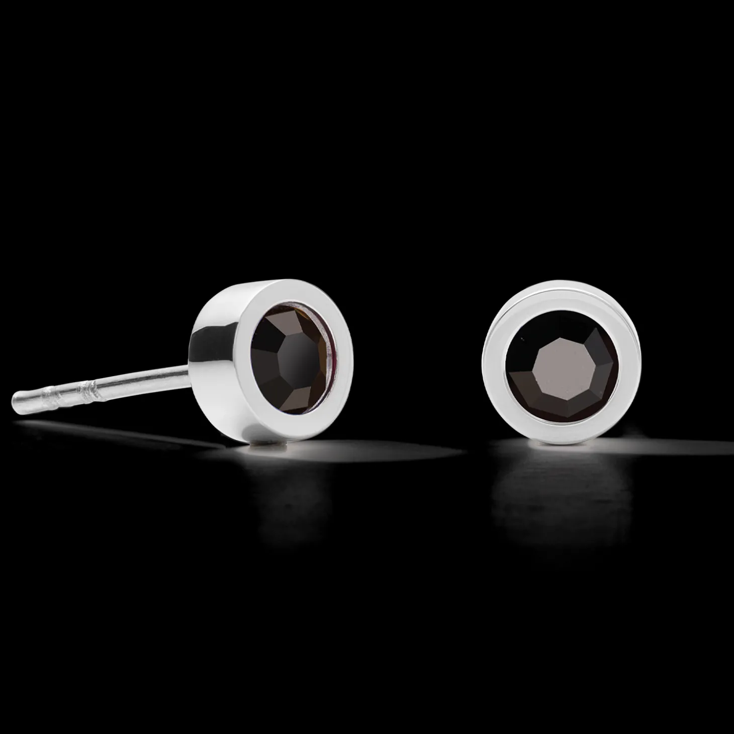 Earrings Sparkling Dots silver-black
