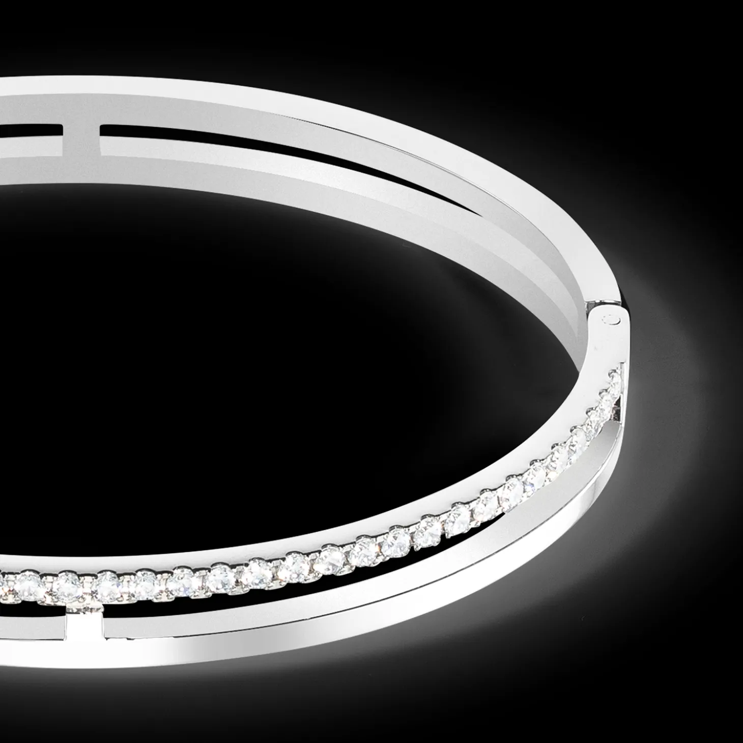 Eternal Unity Bangle silver-crystal
