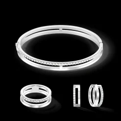 Eternal Unity Bangle silver-crystal