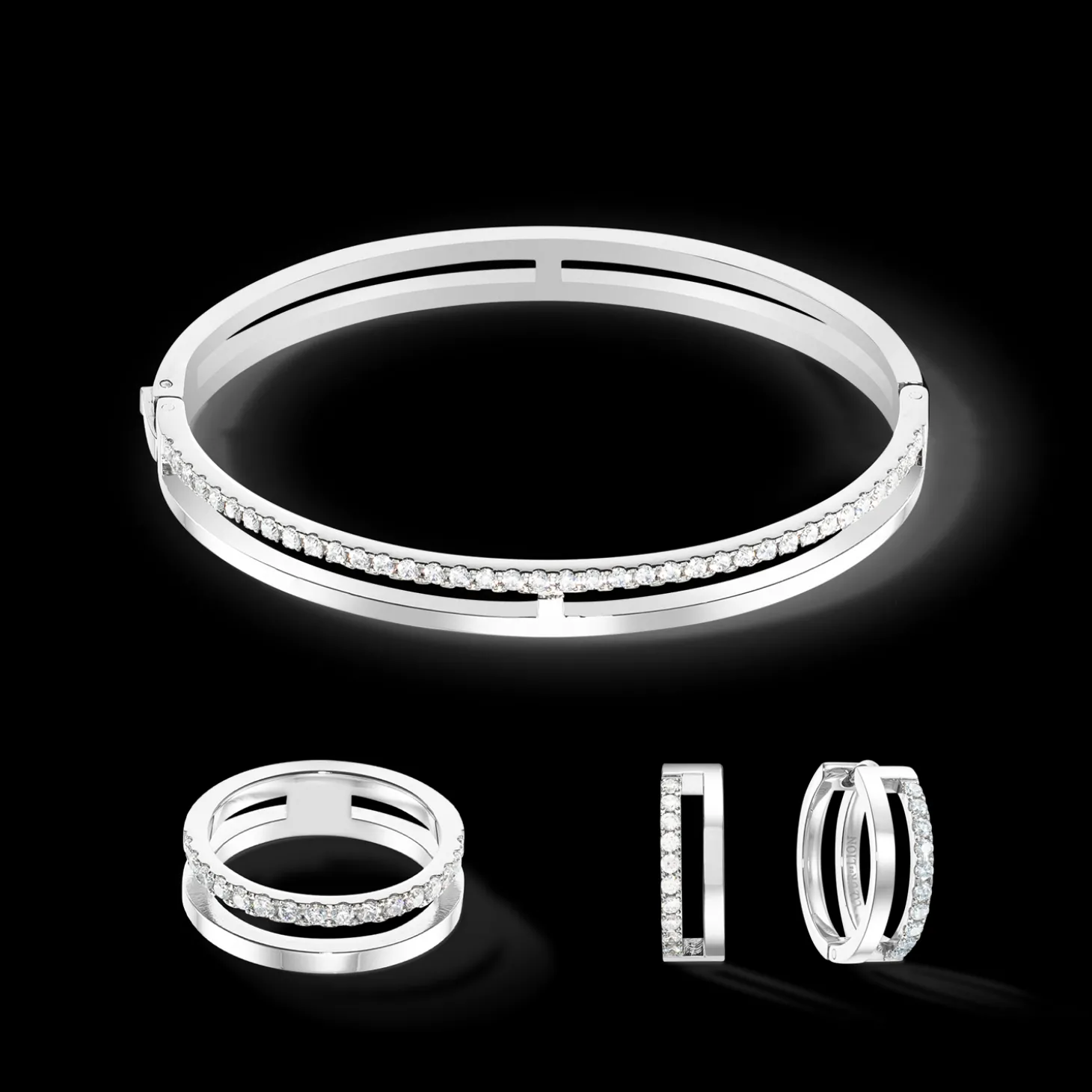 Eternal Unity Bangle silver-crystal
