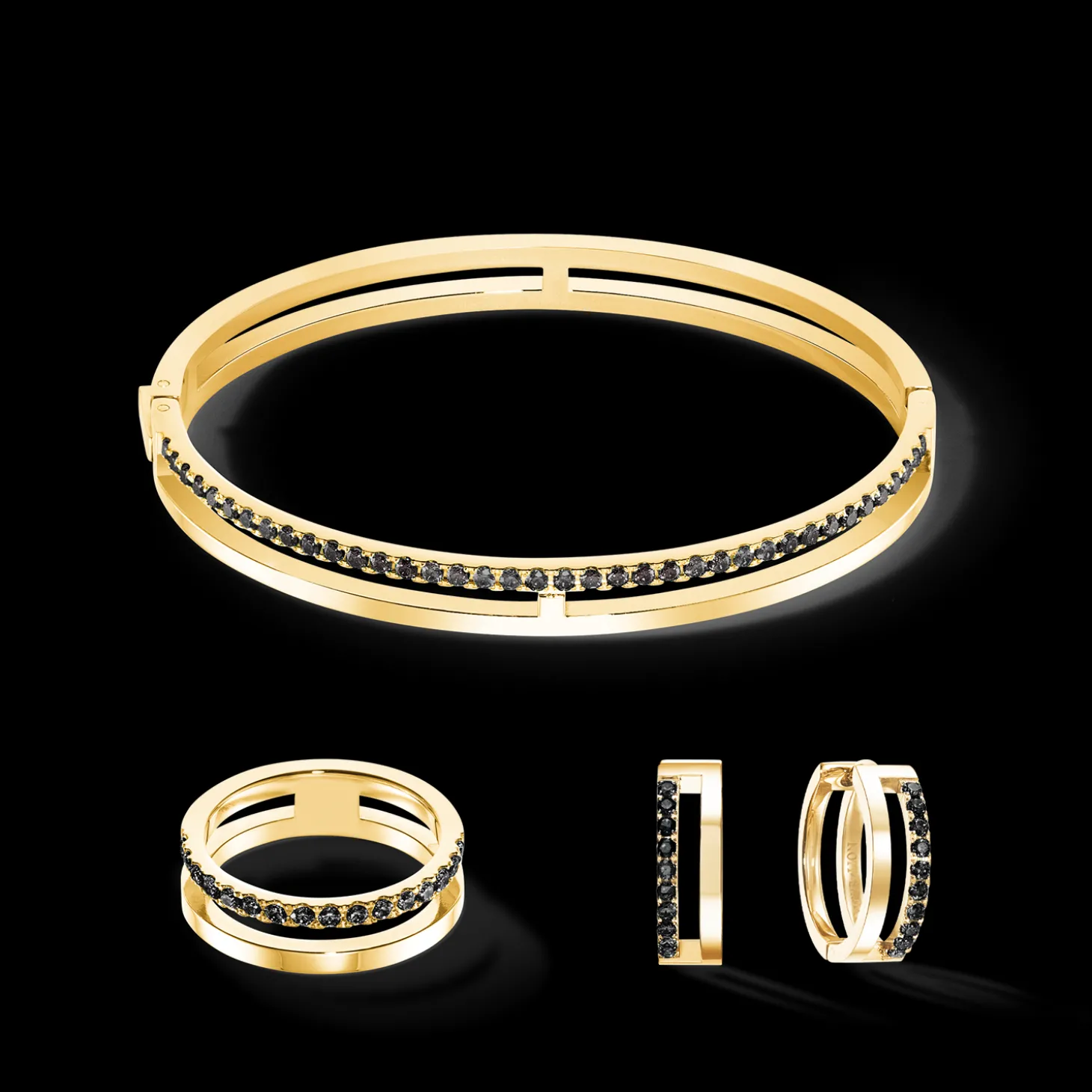 Eternal Unity Hoops gold-black