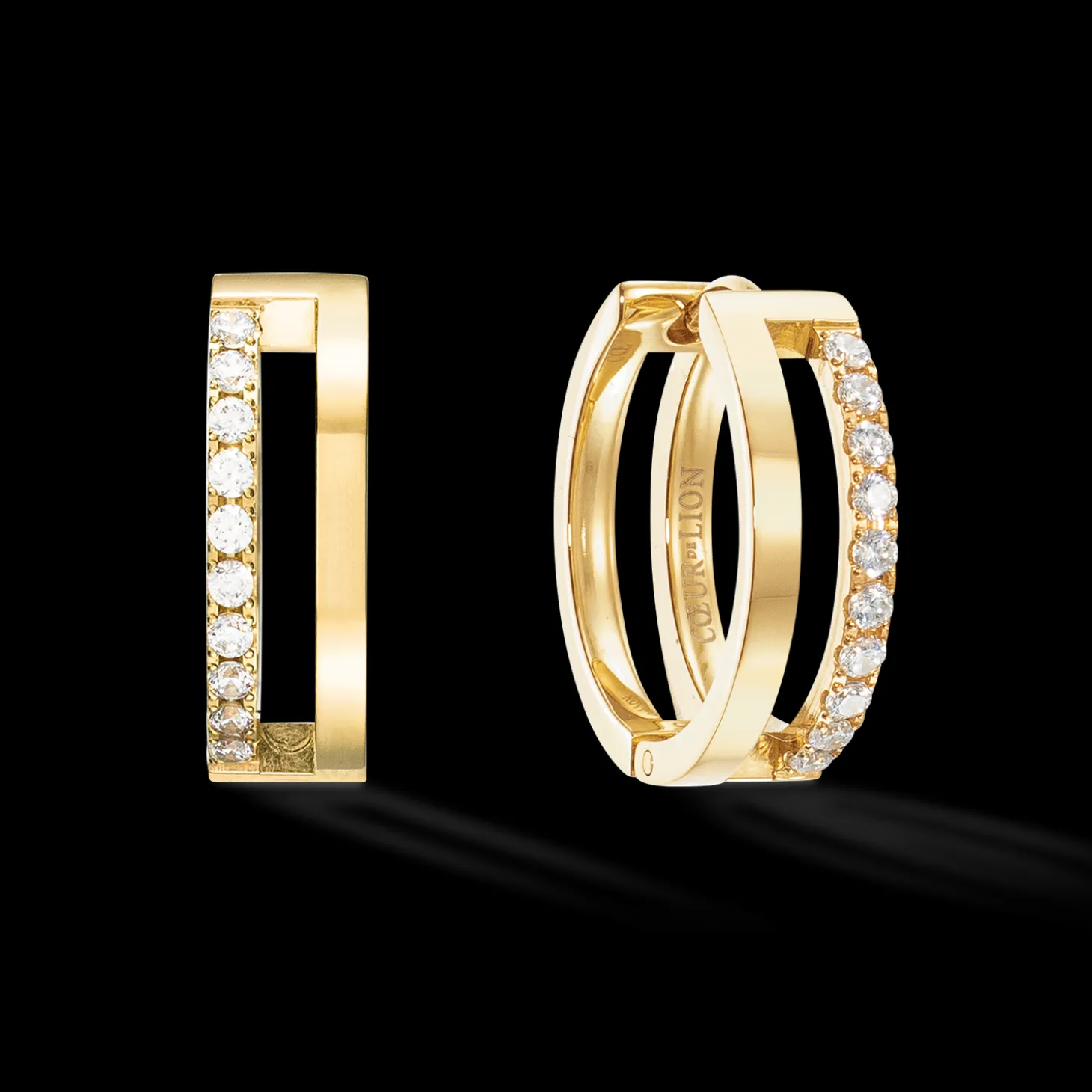 Eternal Unity Hoops gold-crystal