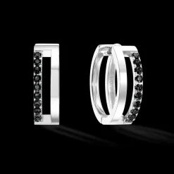 Eternal Unity Hoops silver-black