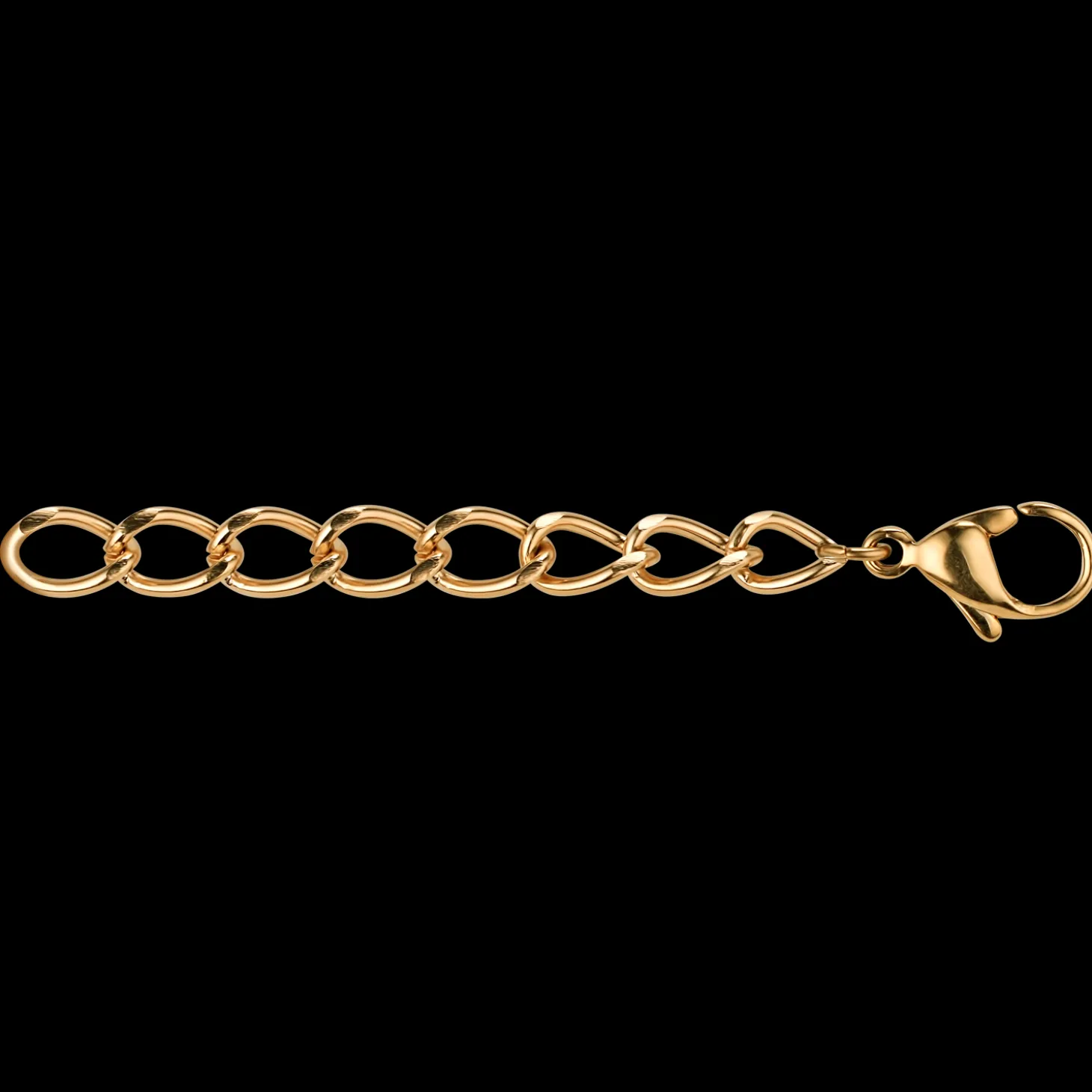 Extension chain with clasp stainless steel gold