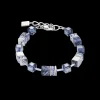 GeoCUBE® Bracelet sodalite & haematite blue