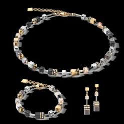 GEOCUBE® Bracelet grey-gold