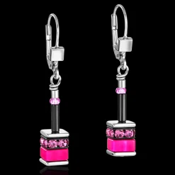 GeoCUBE® Earrings classic polaris & rhinestone multicolour