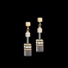 GEOCUBE® Earrings grey-gold